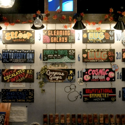 BubbleHouse Brewing Company's tap list, November 2024. Located in Lisle, Illinois.