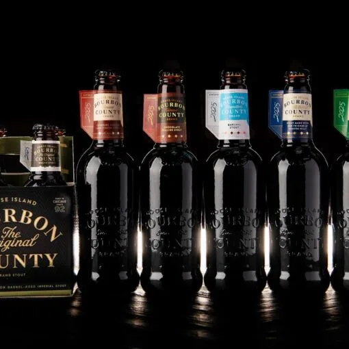 The 2025 lineup of Goose Island's iconic Bourbon County Brand Stout (Photo Credit: Goose Island)