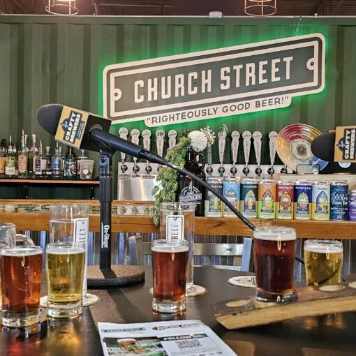 Crushable beers at Church Street Brewing Company in Itasca, Illinois